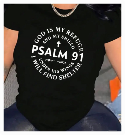 Classic white/black print t shirt