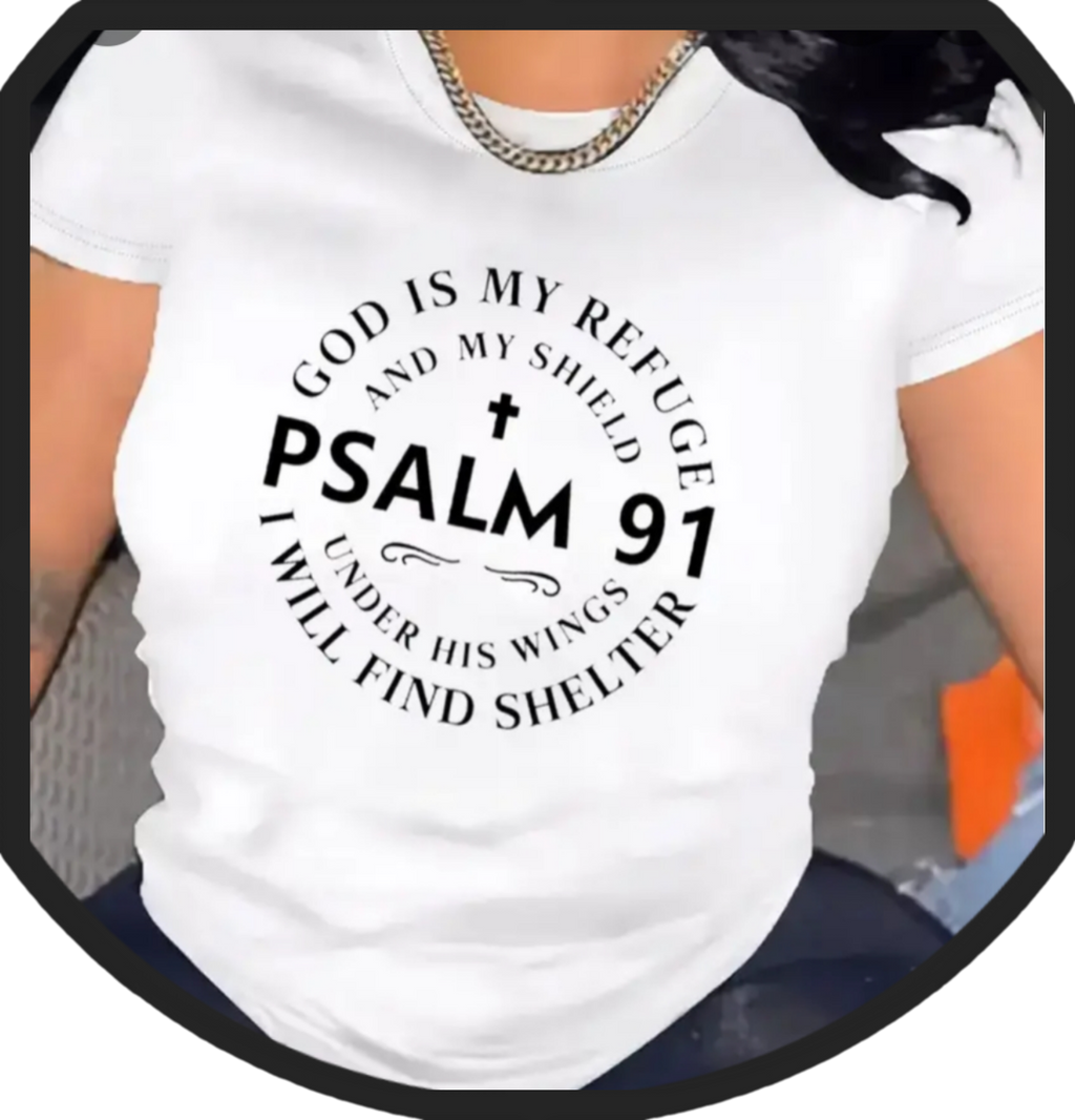 Classic white/black print t shirt