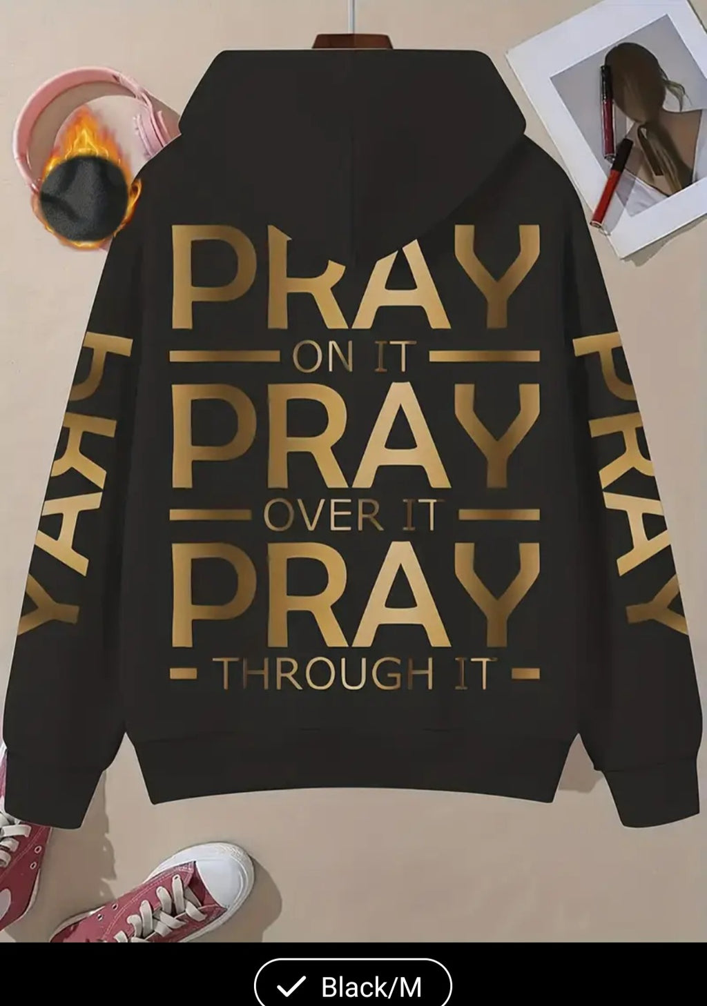 🙏 print hoodie
